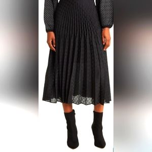 Max Studio Shiny Dot Pleated Midi